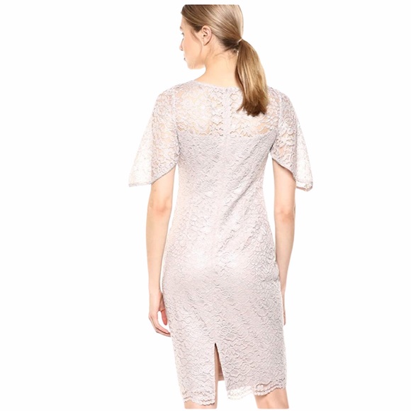 NWT Adrianna Papell Metallic Lace Sheath Dress - Picture 4 of 8